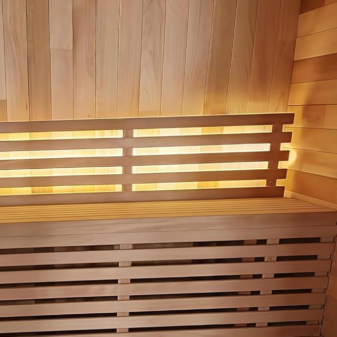 Outdoor Steam Sauna for 2 Person, Canadian Red Cedar Sauna Room - Image 3