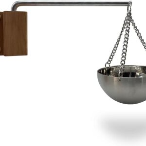 HSE Cedar Sauna Aromatherapy Bowl Oil Cup Holder with Swinging Arm and Screw Covers (Red Cedar)