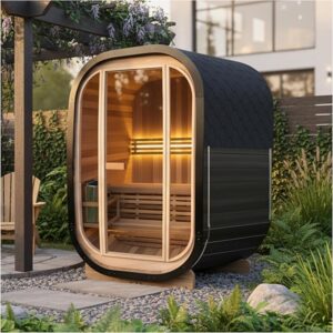 Outdoor Traditional Cube Steam Sauna Room for 2 Person